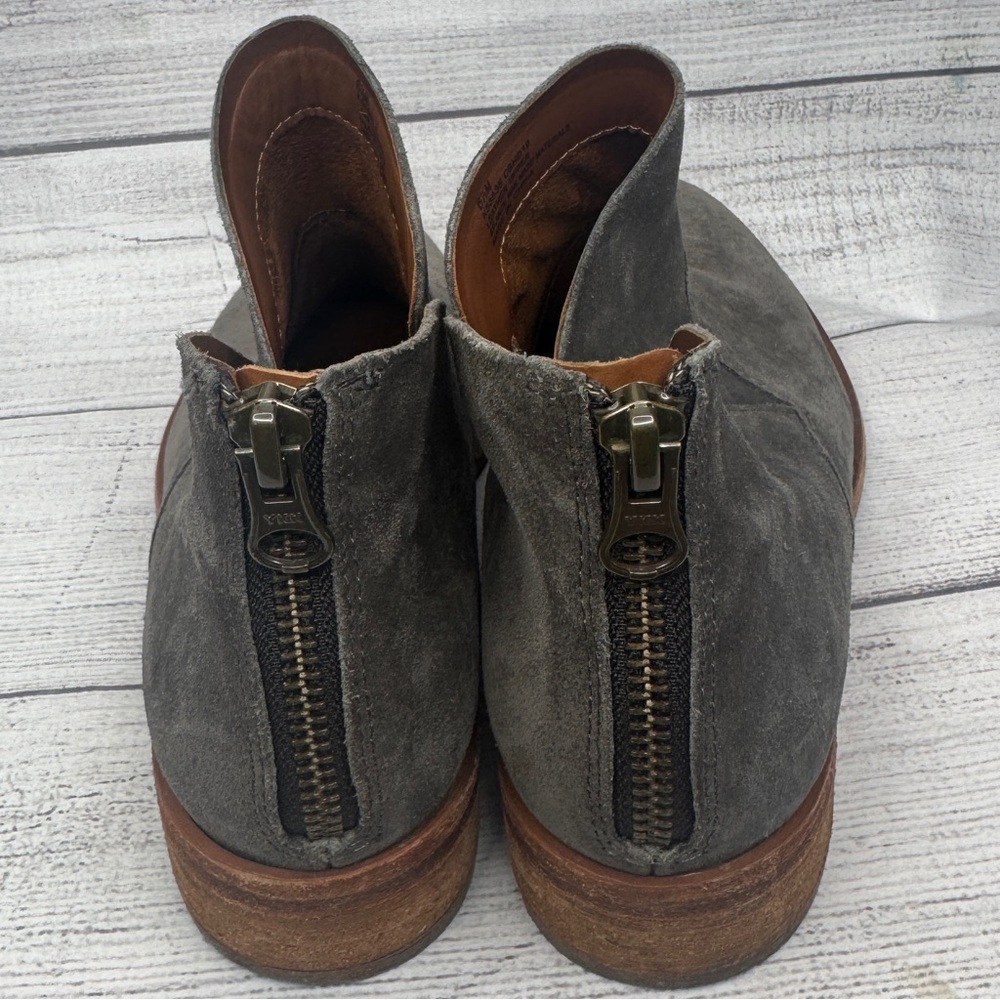 Kork-Ease Ryder Gray Suede Zip Back Ankle Boots Size 6.5 - Picture 4 of 7
